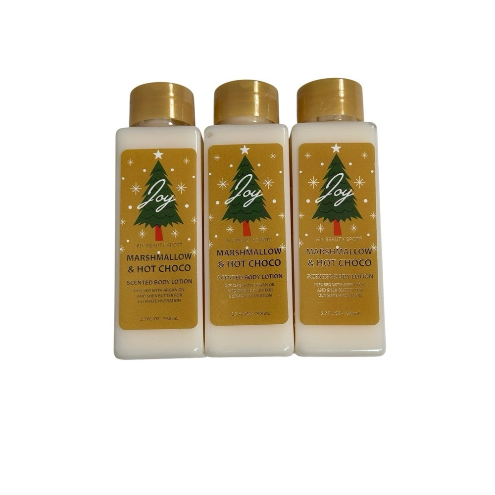 MY BEAUTY SPOT set of 3 scented body‎ lotions 2.7 oz MARSHMALLOW HOT CHOCO